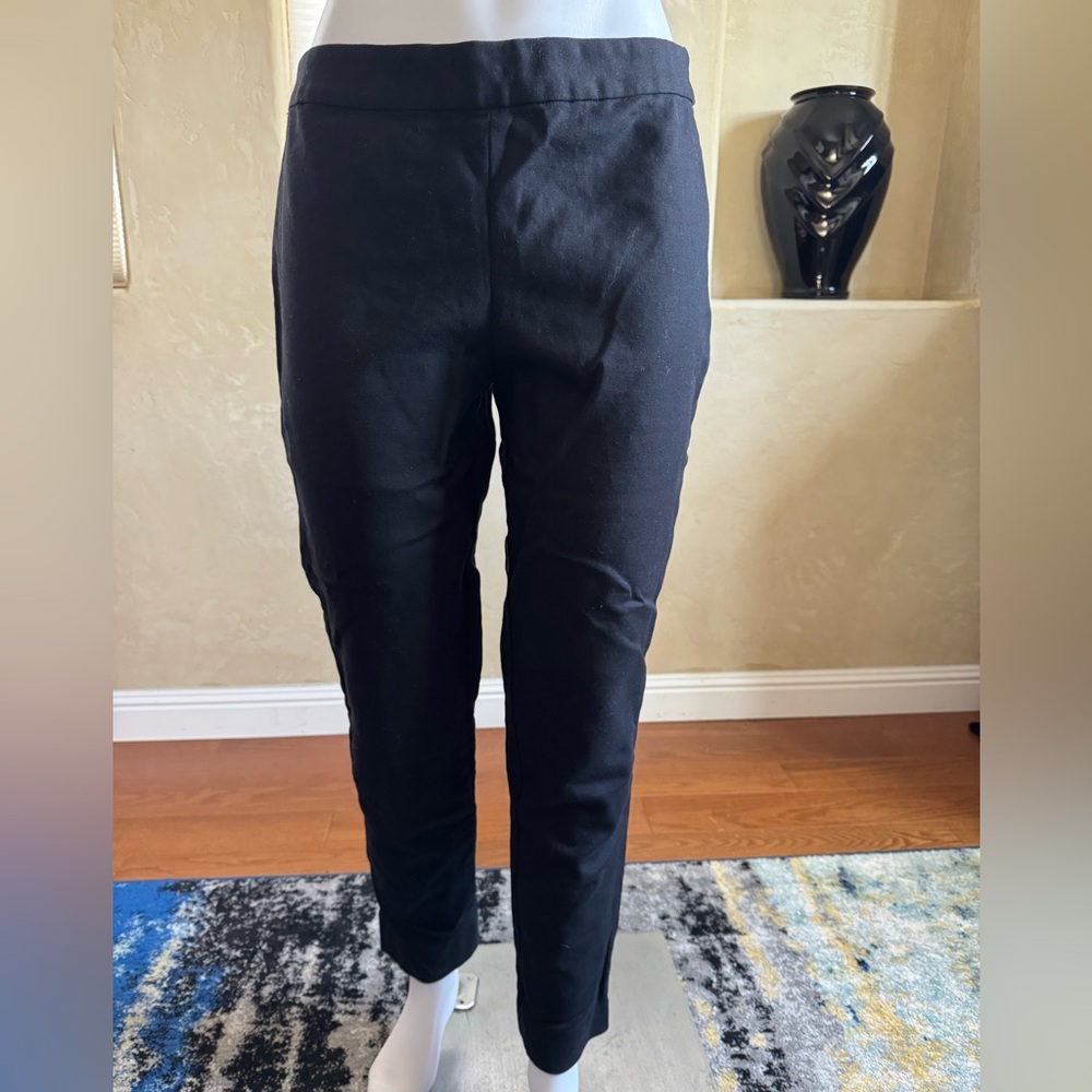 Natori Black Cotton Slacks Pants Sz 8